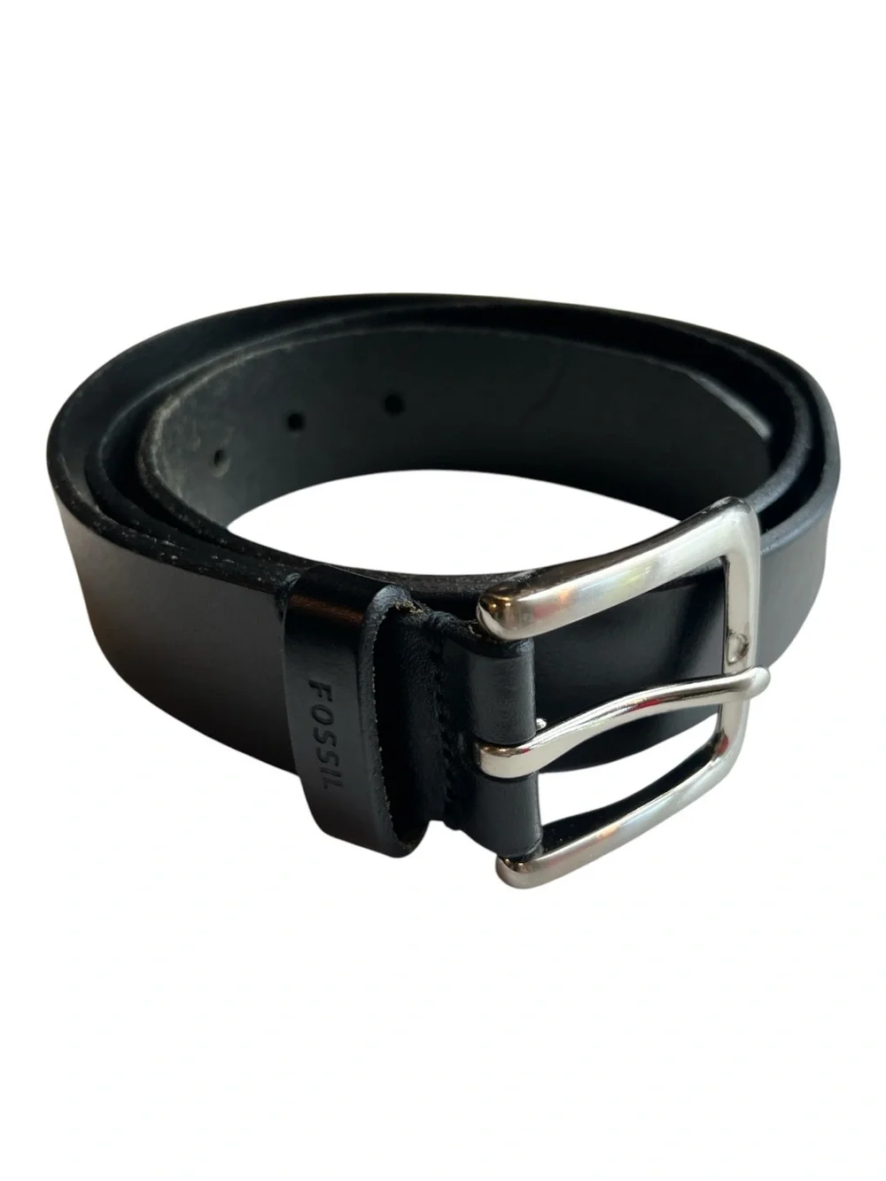 Fossil Joe Black Leather Belt